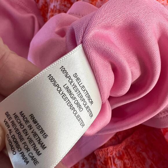 Rachel Zoe Floral Flutter Sleeve A-Line Dress in Pink and Orange Size 8 - Picture 5 of 16